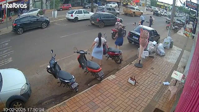 The Car Shot Down A Woman With Her Grandson Running Out Onto The Road