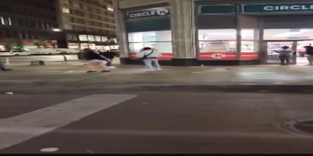 A STP Day Celebration Got Out Of Hand At Madison And Wabash. USA